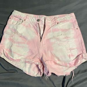 PINK TIE DYE SHORTS